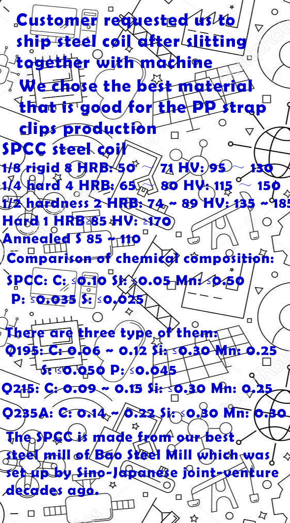 Customer from Latin America country got machine and steel material for -strapping clip-s