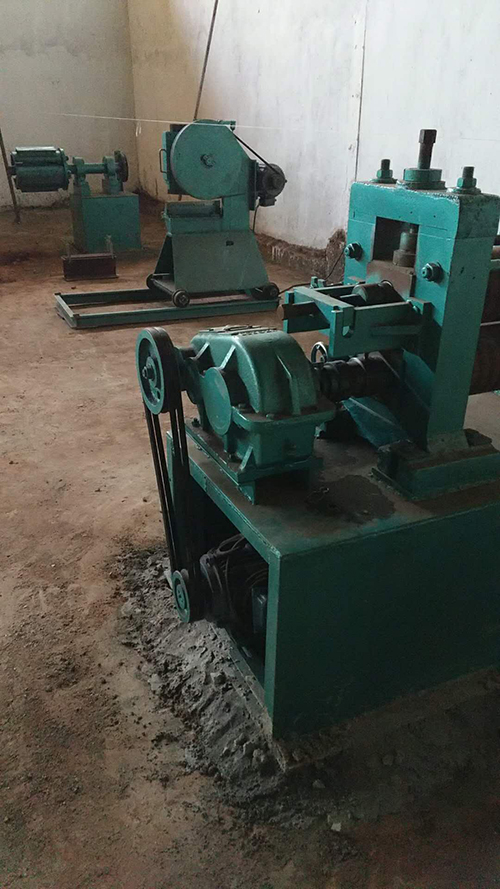Test running for steel strap tempering+ painting+waxing with single ribbon rewinding