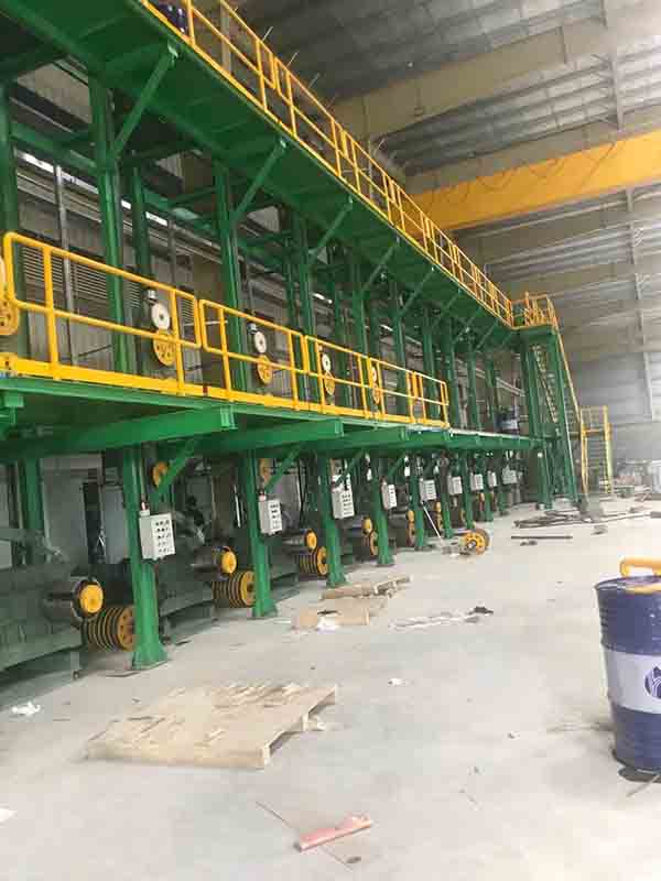 Steel strapping tempering production line