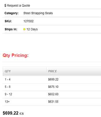 1/2" Steel Strapping Seal,Signode,12SPC, push seal